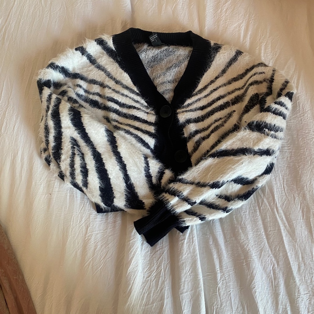 zebra print sweater